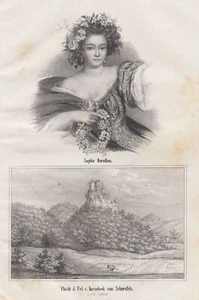 Herzberg am Harz Scharzfeld Original Lithografie Görges 1843 - Bild 1 von 1
