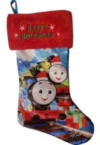 Thomas The Train & Friend Blue Velvet Christmas Stocking Plush Red NWT - Picture 1 of 1