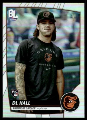 2023 Topps Big League SILVER  FOIL DL Hall Rookie Baltimore Orioles #207 - Image 1 of 2