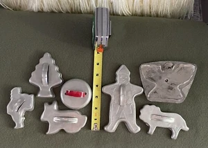 Lot 15 Metal Christmas Cookie Cutters w/Handles Tree Santa Gingerbread Man Asstd - Picture 1 of 3