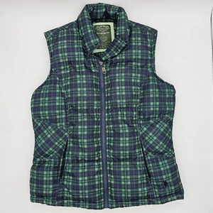 USPA US Polo Assn Puffer Vest Mens Large Multicolor Plaid Full Zip Up - Imagen 1 de 8
