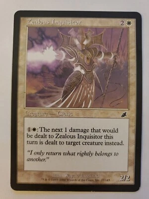 MTG Magic The Gathering Card Zealous Inquisitor Creature Cleric White Scourge - Image 1 of 2
