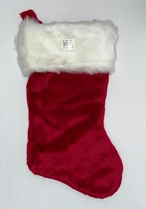 HALCO CHRISTMAS BURGUNDY PLUSH 21" STOCKING DECORATION COSTUME AE3221B - Picture 1 of 1