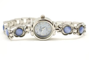 FONDINI Blue Iridescent Face With Pink Moonstone Band Womens Watch NEEDS Battery - Picture 1 of 5