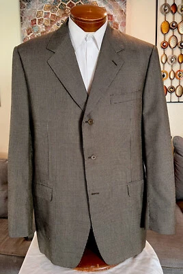 Canali Mens Beige Wool Silk 3 Btn Dual Vent Blazer Sz 48 L MINT! - Image 1 of 4