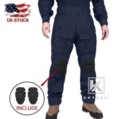 KRYDEX Gen3 Combat Trouser Knee Pads Tactical Hunting Pants Clothing Navy Blue - Image 1 of 4