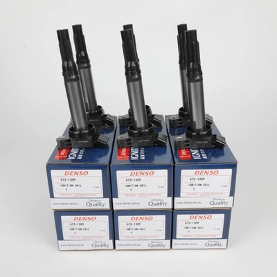 6x GENUINE DENSO Ignition Coil 90919-02255 For 2005-2024 Toyota & Lexus I4 V6 V8 — 第 1/4 张图片