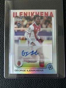 2024-25 Topps Chrome UCC AS Monaco GEORGE ILENIKHENA Refractor Auto - Picture 1 of 2
