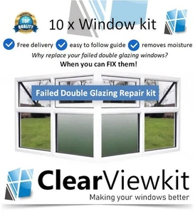 10 x Windows Kit Clears Condensation trapped  inside Blown Double Glazed Windows - Picture 1 of 7