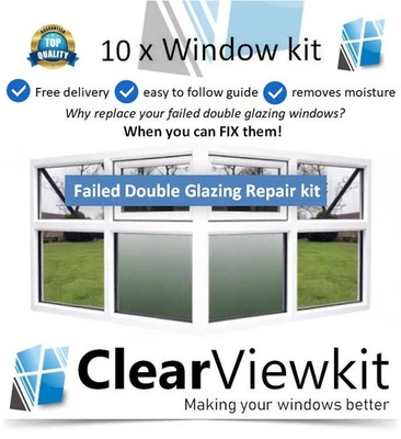 10 x Windows Kit Clears Condensation trapped  inside Blown Double Glazed Windows - Image 1 of 4