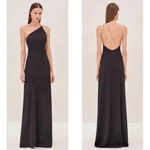ALEXIS Tribeca One Shoulder Gold Chain Strap Maxi Dress Size Small - Bild 1 von 7