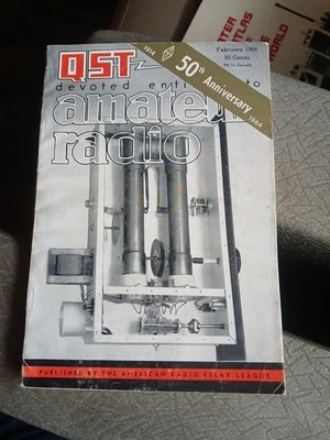 QST AMATEUR RADIO MAGAZINE FEBRUARY 1964  50TH ANNIVERSARY  - Image 1 of 4