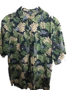 Tommy Bahama Button Down Short Sleeve Floral/Leaf Shirt Top Men's Size XL - Picture 1 of 10