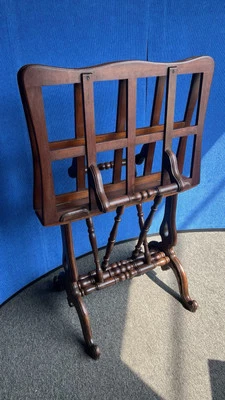 Antiguo, Soporte para Folio, Papel de Noticias o Arte, Expositor de Planos Caoba Envío GRATIS Foto 1 de 4