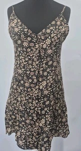 Urban outfitters dress UK M/10 brown ditsy print (2144) - Picture 1 of 10