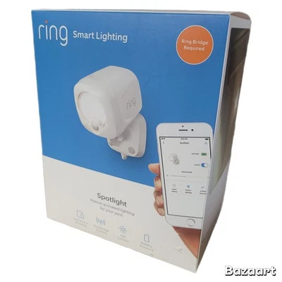 Ring Smart Lighting Spotlight Battery-Powered Outdoor Motion-Sensor Security NEW - Image 1 of 3