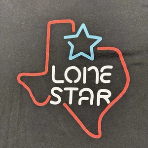 Men’s Lone Star Beer Neon Sign Texas Black Shirt Large Official Pabst Gear - Picture 1 of 6