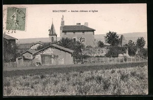 AK Beaufort, Altes Schloss und Kirche 1924  - Bild 1 von 2