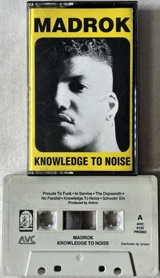 Madrok - Knowledge To Noise Open Cassette Tape 1992 AVC Entertainment Hip Hop - Image 1 of 4