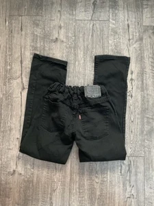 Levi's 502 Jeans Boys Black Size 10 Reg 25x25 Regular Taper Adjustable Waist - Picture 1 of 5