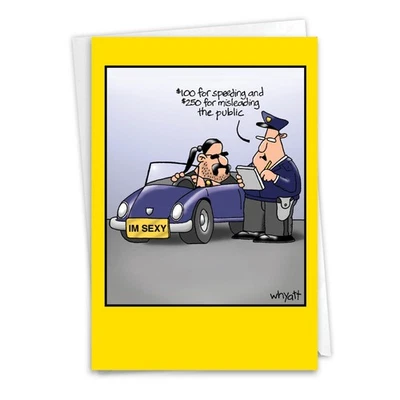 Humor- Too Sexy -  Birthday Card - Friend Her Him Nobleworks - Image 1 of 2