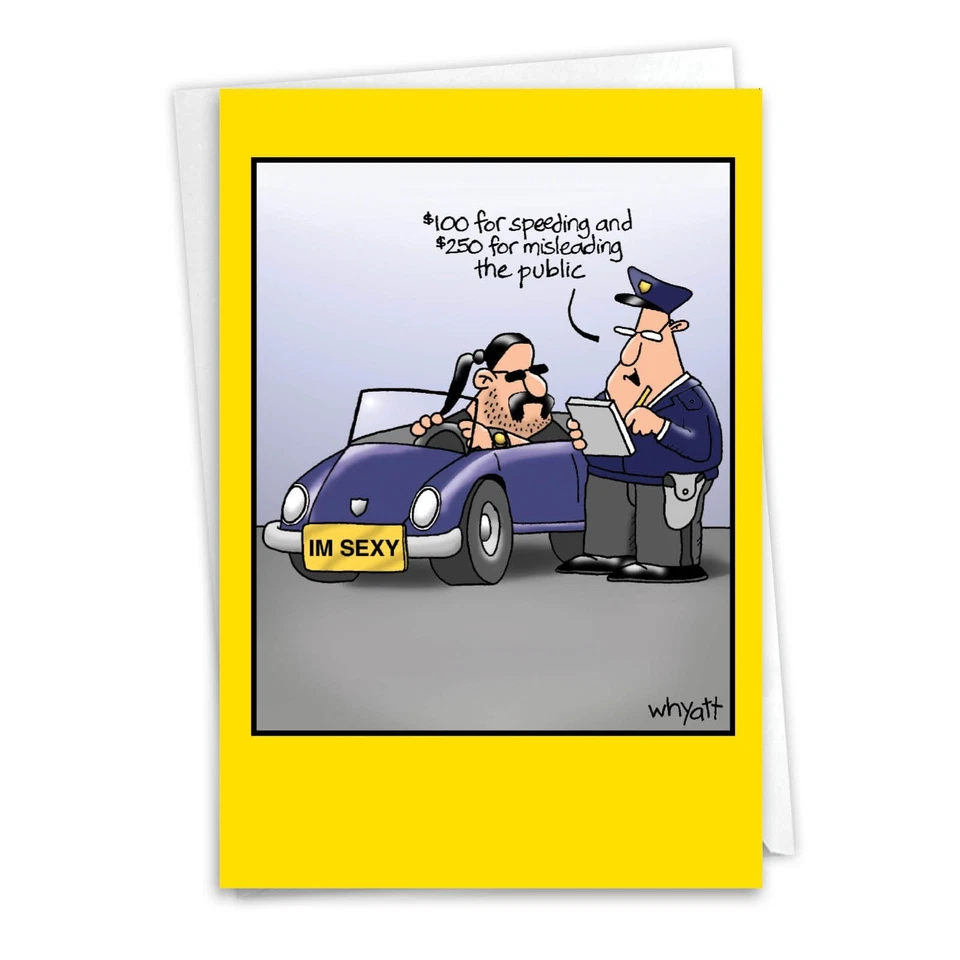 Humor- Too Sexy -  Birthday Card - Friend Her Him Nobleworks - Image 1 of 2