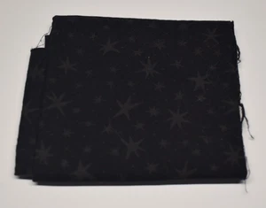 FAT QUARTER BLACK stars tonal 17-3/4" x 20-3/4" cotton fabric - Picture 1 of 2
