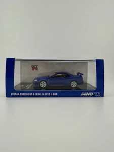 Nissan Skyline GT-R (R34) V-Spec II NUR Bayside Blue INNO64 IN64-R34VS-BLU aperto - Foto 1 di 9