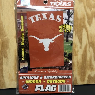 Nuevo en Paquete Universidad de Texas UT Longhorns 2 Caras 44x28 Casa Bandera Vertical Bandera Bandera Bandera Foto 1 de 3