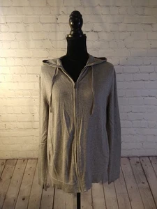 EUC Herren BANANA REPUBLIC grau durchgehender Reißverschluss SEIDE/KASCHMIR Mischung Pullover-Größe M - Bild 1 von 13