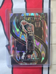 Zaccharie Risacher RC - Silver Flash #180 2024-25 Panini Select NBA - Hawks Rookie - Imagen 1 de 2