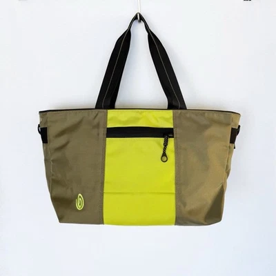 Timbuk2 Cargo Tote 20x12x7 Lime/ Golden Brown Carry On Nylon Travel Bag NEW READ - Image 1 of 4