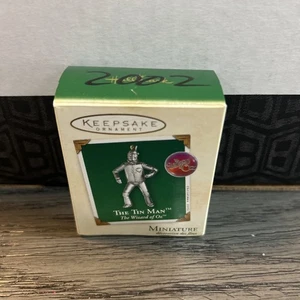 Hallmark El Hombre de Hojalata Mago de Oz Miniatura Ornamento Plateado 2002 - Imagen 1 de 1