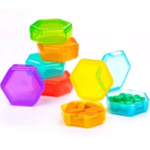 Small Pill Organizer, 7 Packs Travel Pill Box Portable 7 Day BPA Free Mini Pi... - Picture 1 of 6