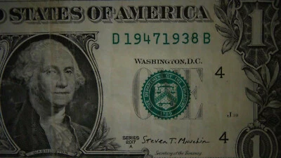 2017 A Series $1 Dollar Birth Years  (1947 & 1938)  D19471938B - Image 1 of 3