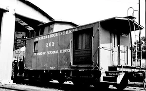 Aberdeen & Rockfish Caboose #303  Black & White Print - Picture 1 of 1
