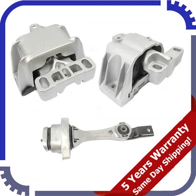 Para VW Beetle Golf Jetta 1.8L 1.9L 2.0L Nuevo Juego 3 Piezas Motor Motor y Montaje Trans Foto 1 de 4