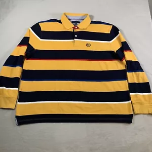 VINTAGE Tommy Hilfiger Shirt Men 2XL Yellow Long Sleeve Cotton 90s Oversized Y2K - Picture 1 of 9