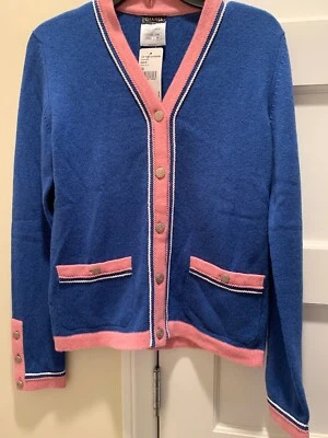 NWT Chanel Cashmere Blue & Barbie Pink Cardigan Sweater Jacket 36 - Image 1 of 4