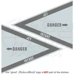 DANGER JET INTAKE NATO RAF USAF US Helicopter LowVis 100mm Stickers Decals x2 - Picture 1 of 1