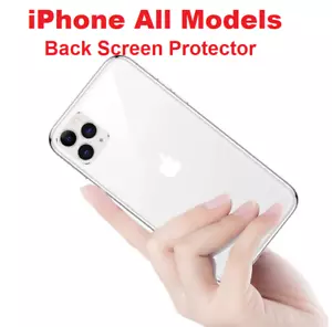 For iPhone 16 15 13 12 11 Pro Max Plus Back Rear Tempered Glass Screen Protector - Picture 1 of 28