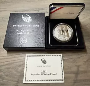 2011 September 11 National Medal Silver 1 Oz. Proof Coin Box COA OGP - Picture 1 of 4