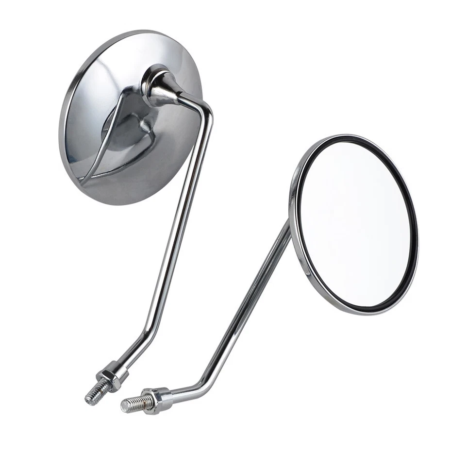 M8 8mm x 1.25 Chrome Motorcycle Scooter Mirrors for CF MOTO GY6 50cc 150cc - Image 1 of 4