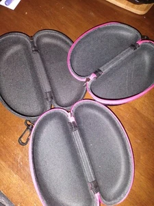 Sonnenbrillenetui, (3er Pack) RayLove Tragbar Reise Reißverschluss Brillenetui PINK/SCHWARZ - Bild 1 von 4