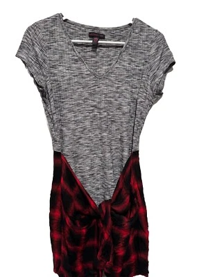 Vestido Material Niña Gris Y Búfalo Cuadros Vacaciones Grunge Moderno Talla Grande Foto 1 de 4