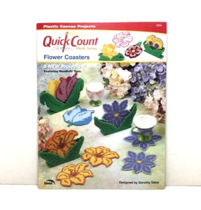 Quick Count - Floral Coasters - plastic canvas projects booklet by Dorothy Tabor - Picture 1 of 7