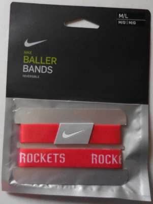 Nike Baler Bands NBA Houston Rockets Reversible M/L One Pair - Image 1 of 4