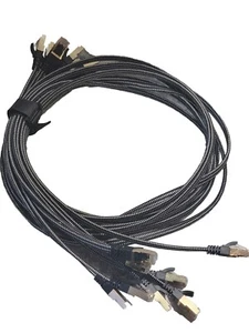 Cat 8 Ethernet Cable, 3Ft, Nylon Braided, High Speed - 8 Pack - Afbeelding 1 van 9