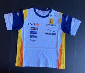 NUEVO CON ETIQUETAS Niños Talla 10 Fernando Alonso F1 Renault Réplica Camiseta Fórmula 1 - Imagen 1 de 2