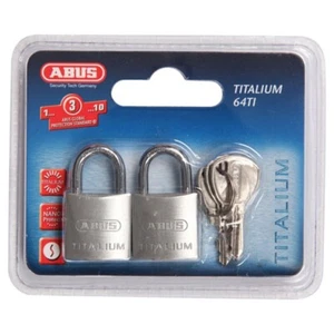 Keyed Alike Padlock Set -x 2 KEYED ALIKE ABUS 20mm Padlocks -Free Postage - Picture 1 of 2